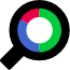 apisnoop logo, a magnifying glass with a 3 color pie chart inside.